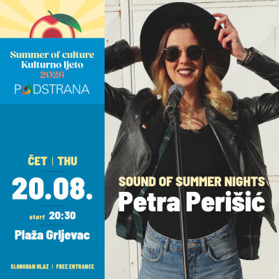 Kulturno ljeto - Večeras pjeva Petra Perišić, plaža Grljevac